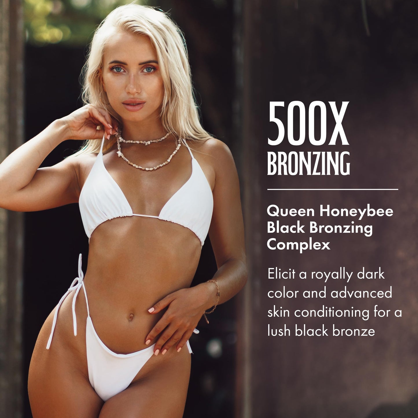 Brown Sugar Double Dark Black Hawaiian Honey Tanning Lotion, Ultra Advanced 500X Black Bronzer with Queen Honeybee Complex & Hawaiian Extracts, 13.5