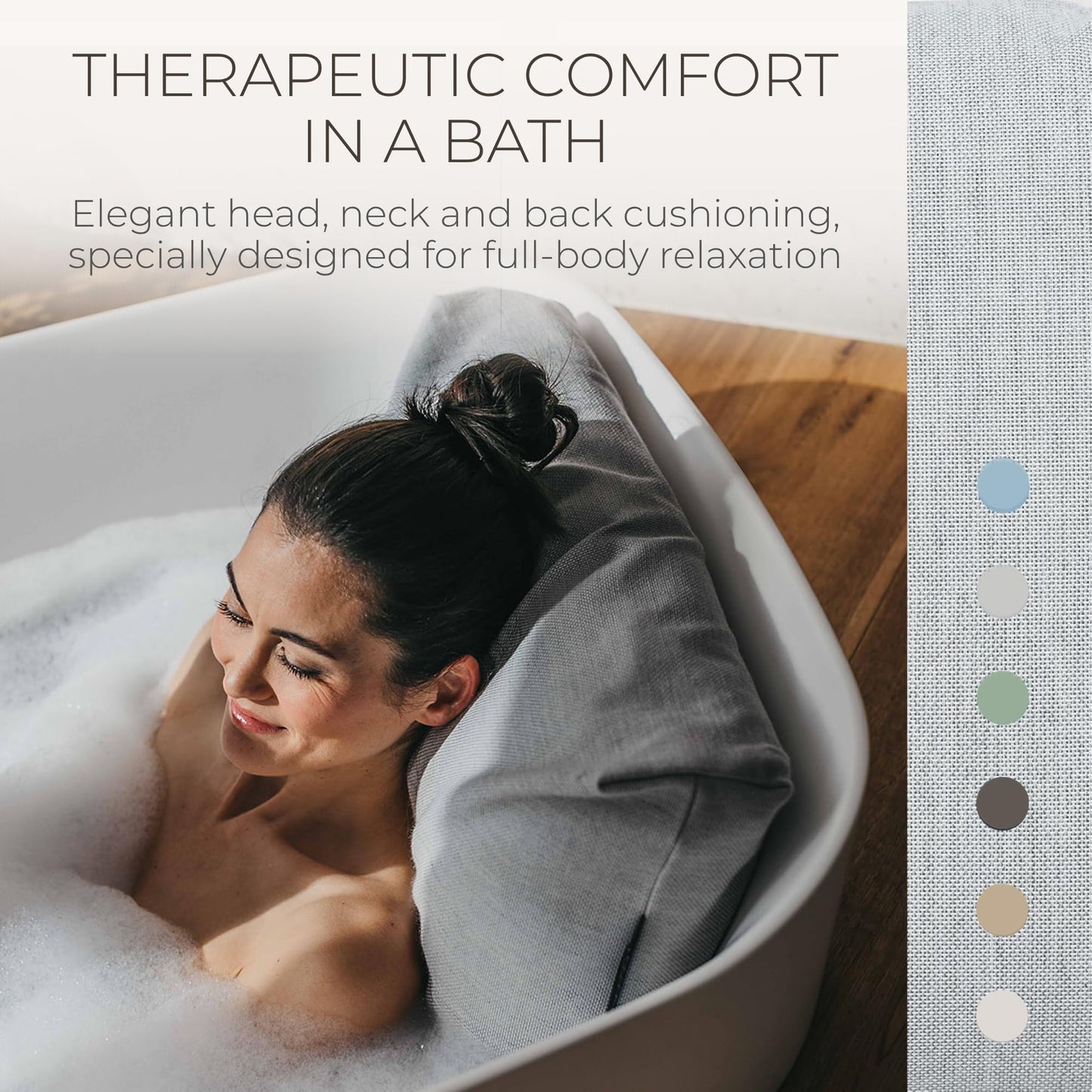 BADESOFA® Luxury Bath Pillow S - Ultra Comfortable & Quick-Drying Bath Back Pillow - Washable Full Body Bath Pillow for Bathtub - Therapeutic Head Beauty and Personal Care BADESOFA