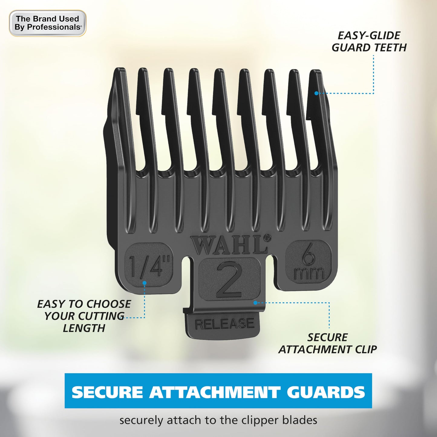 Wahl Clippers Home Pro Cordless Rechargeable Hair Clippers for Men with Precision Haircutting Blades & Secure Snap-N-Lock Attachment Guards - Model Beauty and Personal Care Wahl