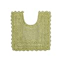 Better Trends Toilet Rugs U Shaped Lilly Crochet Rug 20" x 20" Contour 100% Cotton Soft Water Absorbent Washable Reversible for Bathroom Floor Decor…