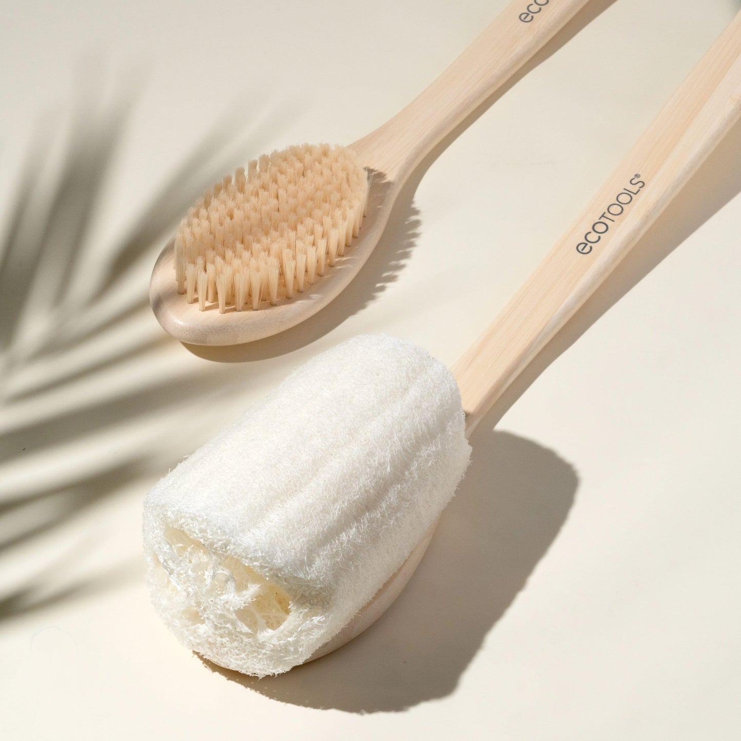 EcoTools Bath Bristle Brush, Bath Brush with Long Handle, Cleanse Back & Hard-to-Reach Areas, Eco Friendly Shower Brush for Exfoliating, Cruelty Free