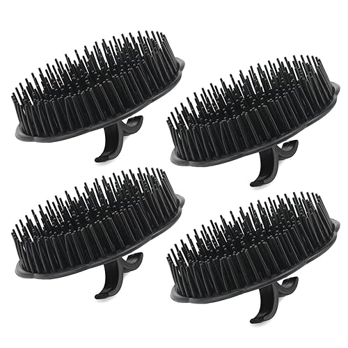 Segbeauty Mens Shampoo Brush, 4pcs Scalp Massage Brushes, Massage Hair Brush Floriated Shower Comb for Deep Cleaning Hair Men's Hand Brush Plastic