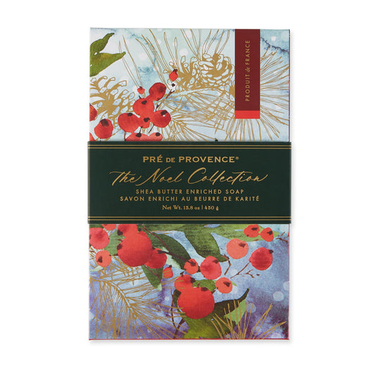 Pre de Provence Noel Collection Gift Box, Contains a Trio of 150 Gram Soap Bars Elegantly Packaged & Beautifully Scented, Made in France, Noble Fir Beauty & Personal Care Pre de Provence