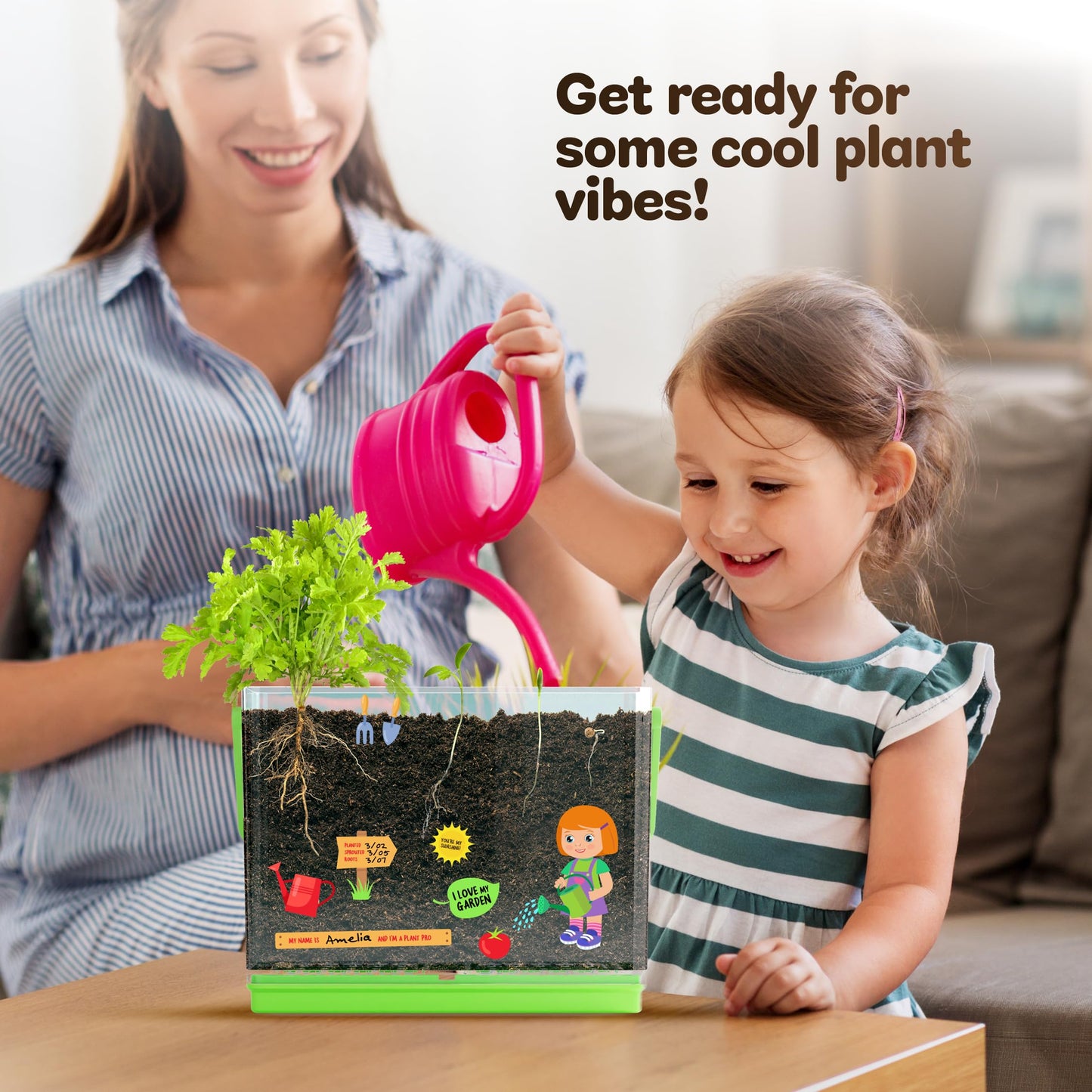 Dan&Darci Root Viewer Kit for Kids – Grow Your Own Plant STEM Science & Craft Set, Fun Gardening Gift for Boys & Girls Ages 4–8