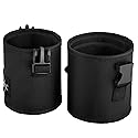 Nanshy Travel Makeup Brush Holder with Lid - Large, Stand Up Makeup Brush Case for MUA - 2-in-1 Durable Makeup Brush Organizer Bag & 2 Brush Cups