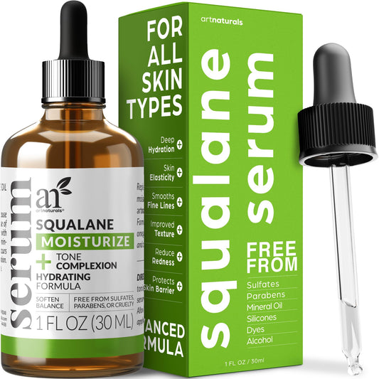 Artnaturals Squalane Oil - Pure & Natural Plant Facial Oil - Cold Pressed and Unrefined Premium Grade Multipurpose Moisturizing Oil for Skin