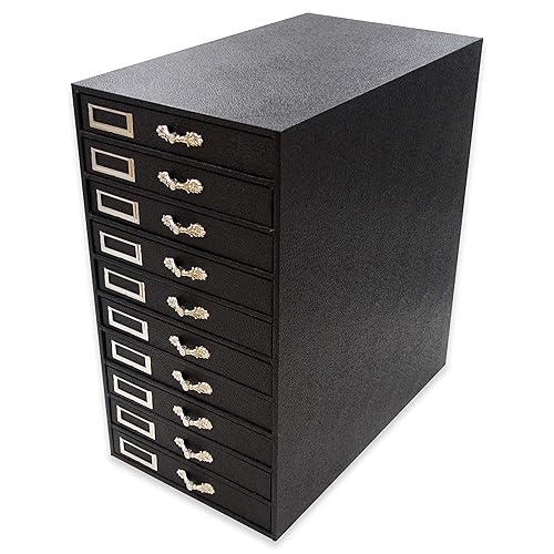 888 Display USA, Inc Jewelry Tray Storage Organizer with identification slots with 10 removable drawers.