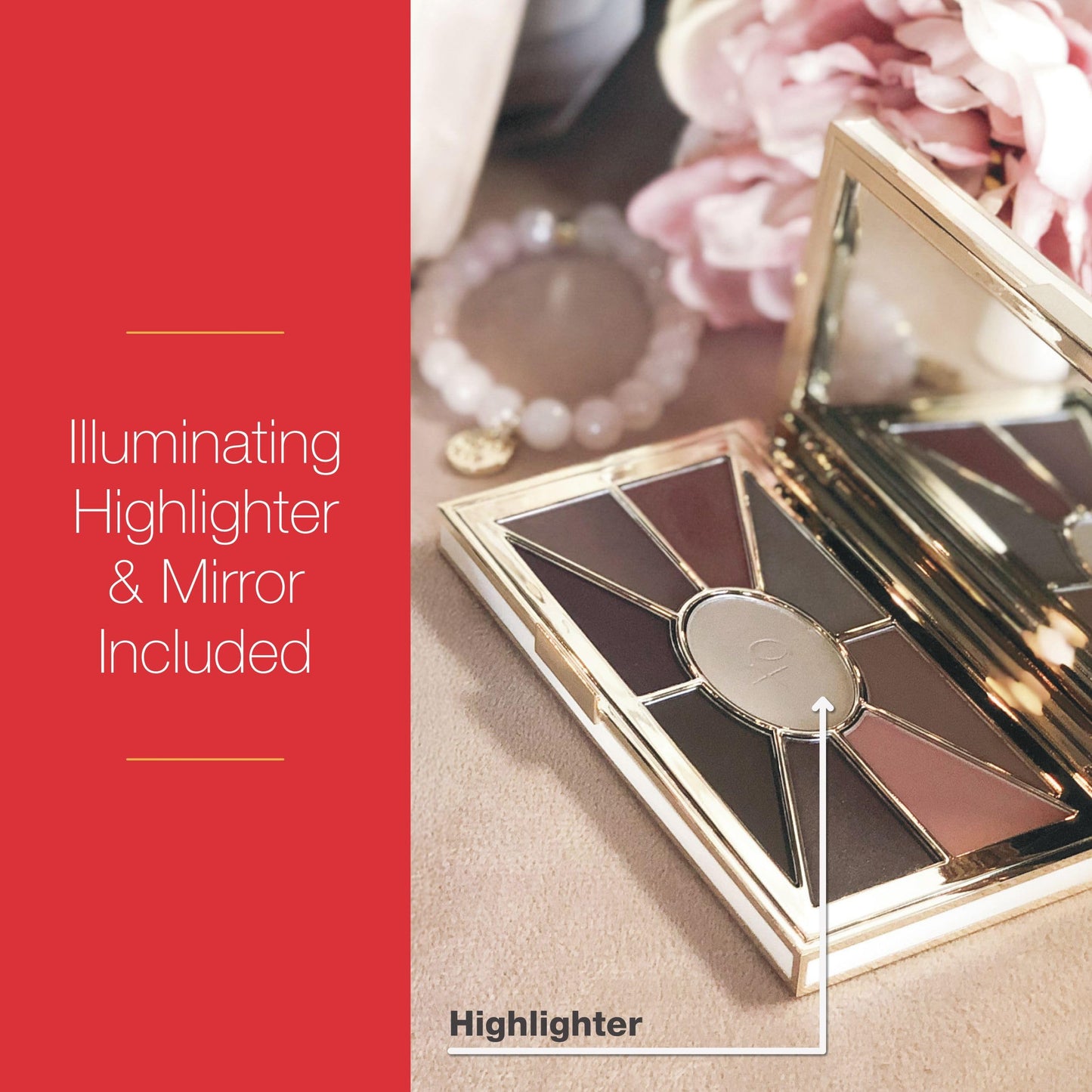 Mirabella Eye Love You Neutral Shimmer Eyeshadow Palette - Makeup Palette w/Ultra Pigmented Pressed Powders, Creamy Matte & Shimmer Cool Toned