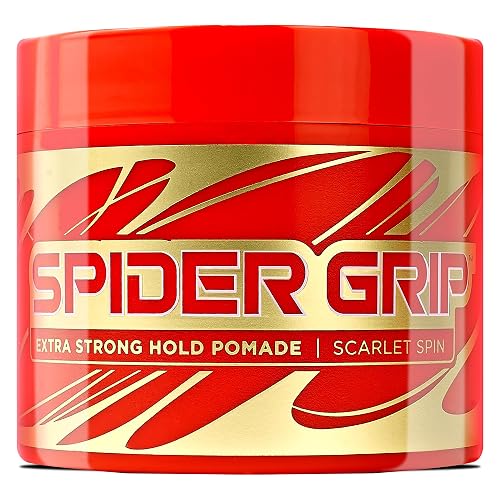 Style Factor Spider Grip Extra Strong Hold Pomade for Men and Women - Castor Oil and Biotin for High Shine and Healthy, Long-Lasting Control