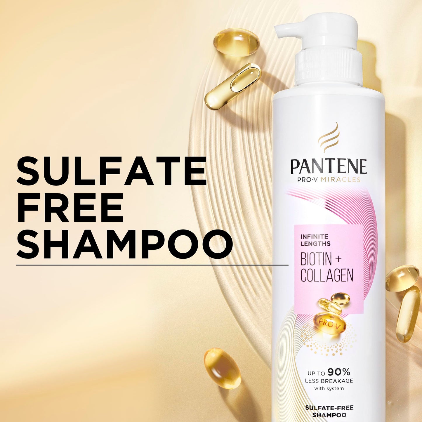Pantene Pro-V Miracles Infinite Lengths Biotin + Collagen Sulfate-Free Shampoo 13.5 FL OZ Beauty and Personal Care Pantene