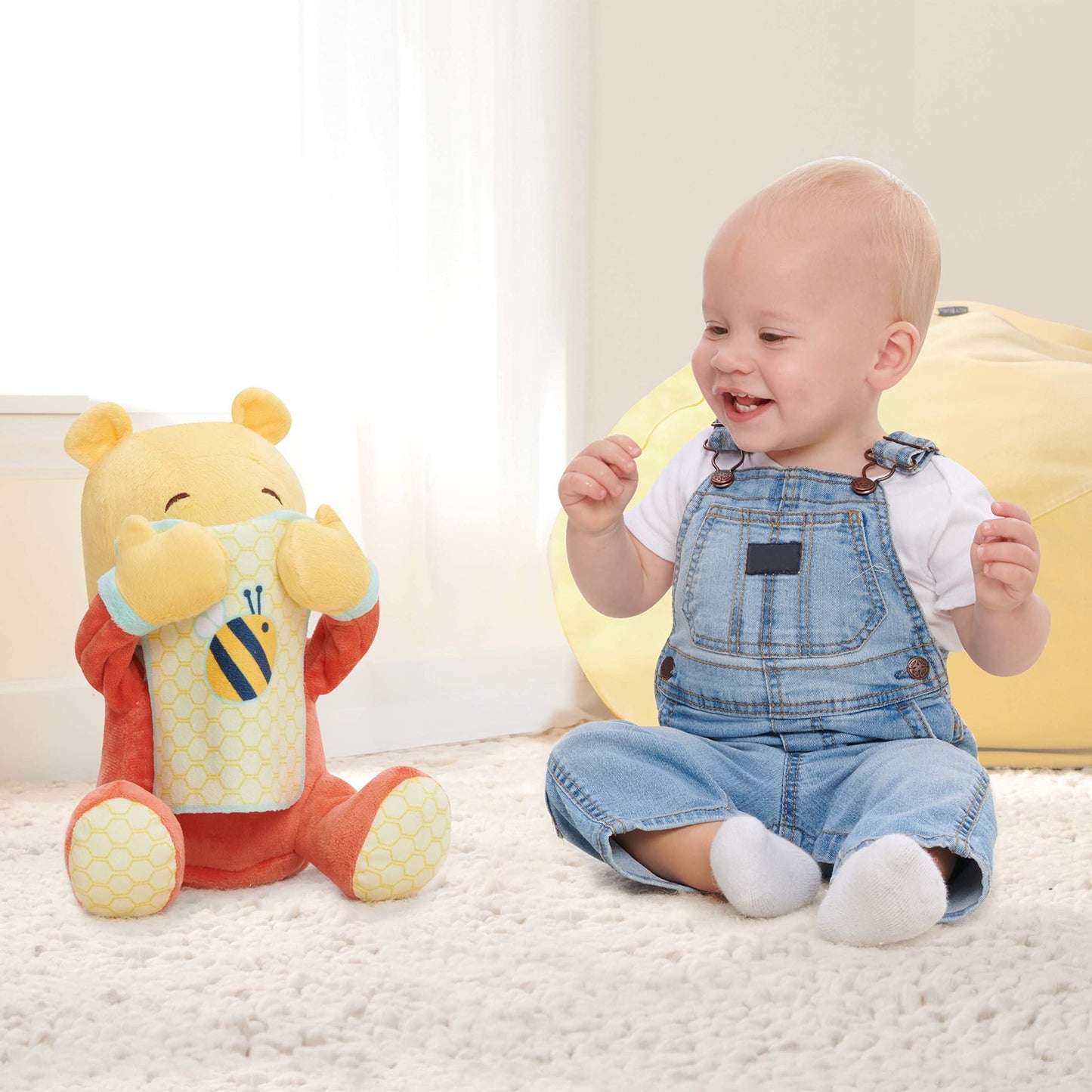 Disney Baby Hide-and-Seek Winnie The Pooh Interactive Plush, Kids Toys for Ages 09 Month by Just Play