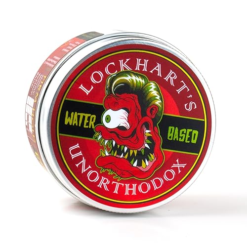 Lockhart’s Unorthodox Water-Based Goon Grease - Handcrafted Water-Based Pomade for Men - Strong Hold, Medium Shine - Easy Wash Out - Spicy Goon Scent
