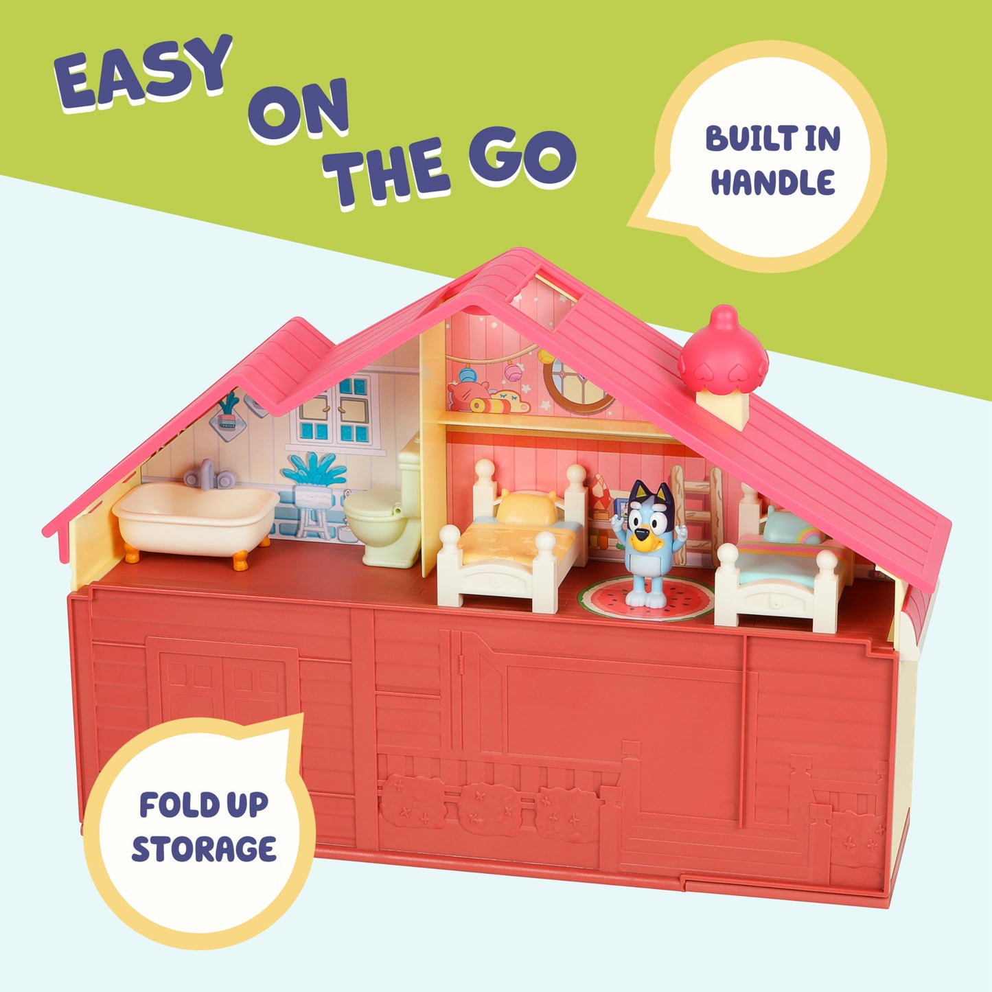 Bluey Toy House Playset, Mega Bundle Family Home & BBQ Playhouse Toys, Bluey, Bingo, Bandit, Chilli, House Playset for Toddlers 3-5, Amazon Exclusive