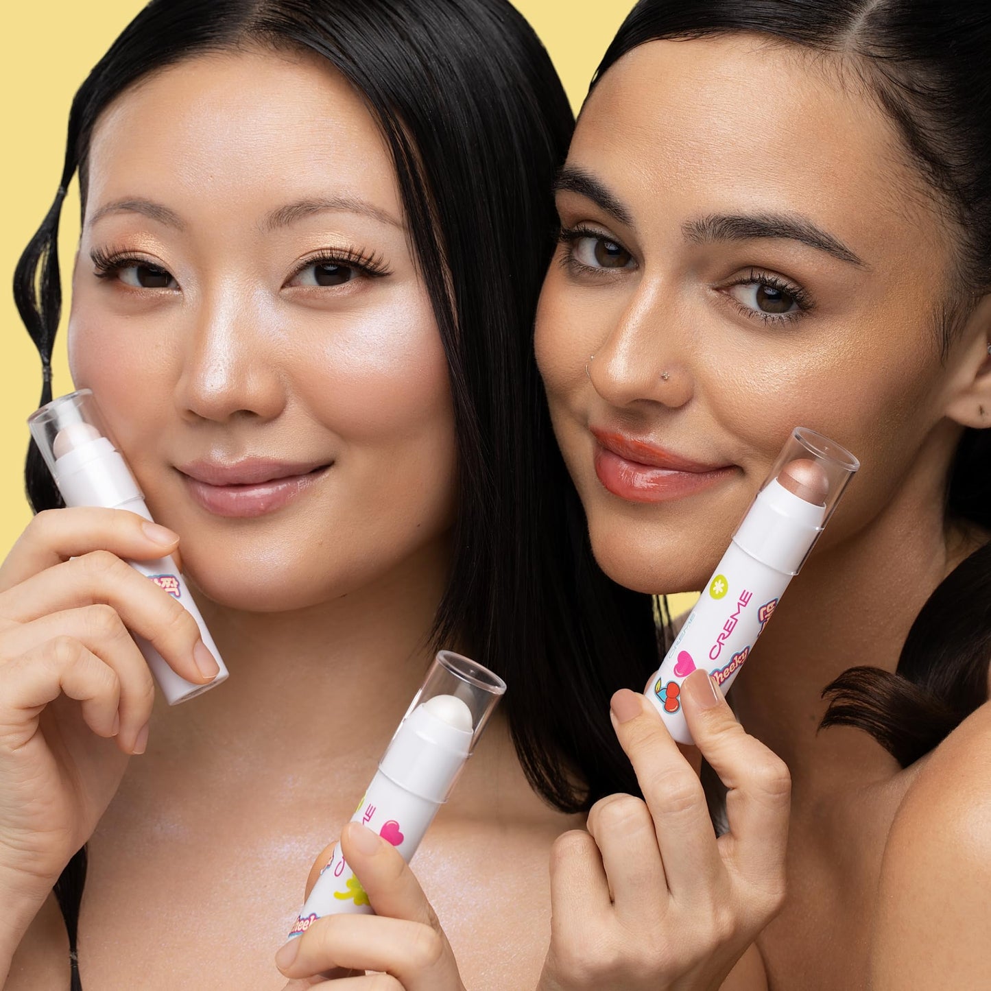 The Crème Shop Aura Glow Stick Highlighter, Korean Makeup, Glowy Jumbo Stick for Radiant, Luminous Skin, Glass Skin- Holo Haze