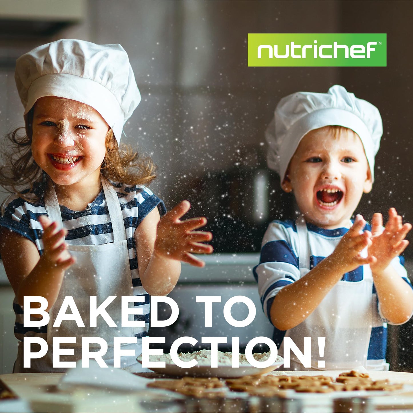 NutriChef 3-Pc Nonstick Baking Pan Set – Commercial-Grade Steel Bakeware with Red Silicone Handles, Easy-Clean, Oven Safe, NCSBS3S          Ask ChatGPT