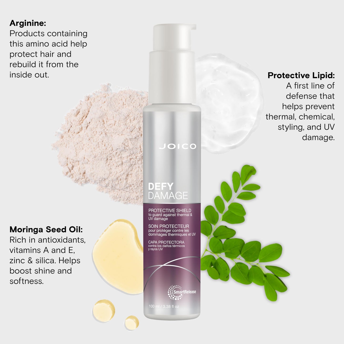 Defy Damage Protective Shield | For Damaged, Color-Treated Hair | Protect Against UV & Thermal Damage | Strengthen Bonds & Preserve Hair Color |