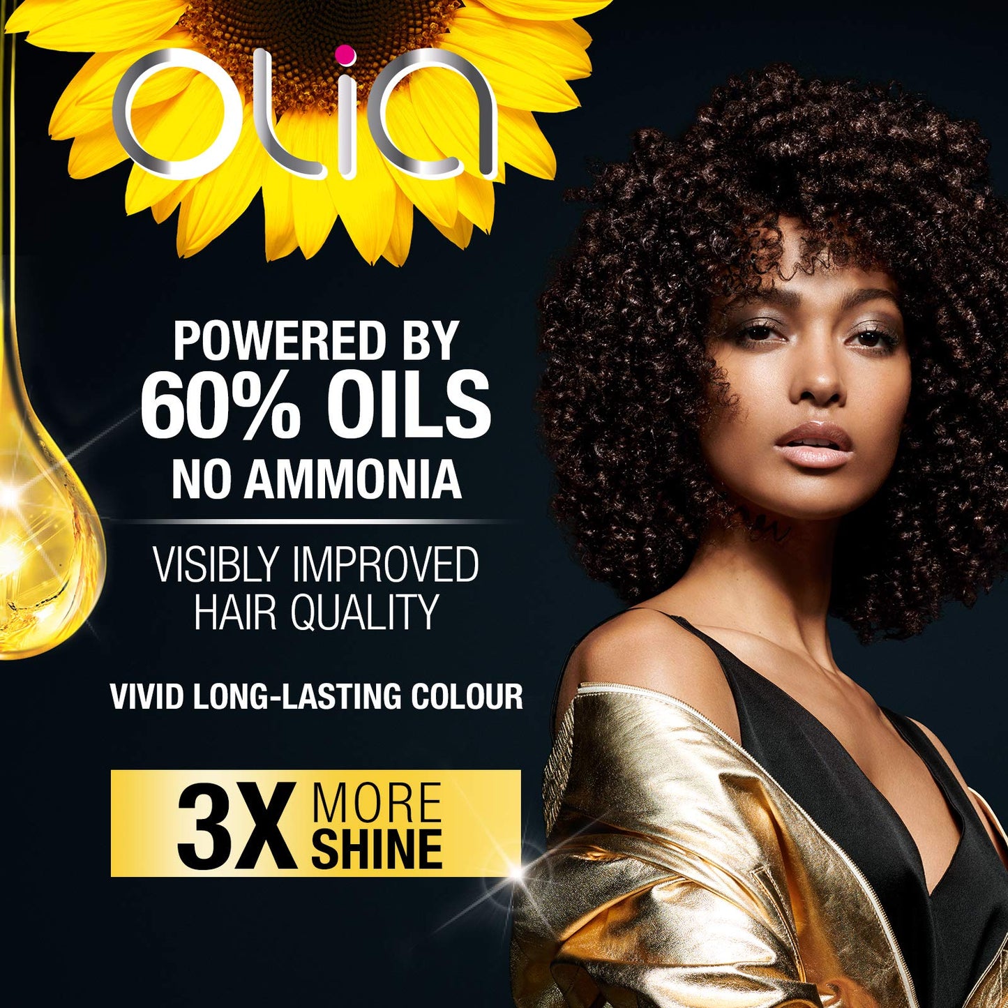 Garnier Olia Oil Powered Permanent Color, Medium Brown [5.0] 1 ea (Pack of 3)