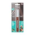 RED by KISS Quick Cover Root Touch Up Rescue (Medium Brown), Mascara Natural Water-Resistant Temporary Gray Concealer Cover Up Brush for Hair Mustache