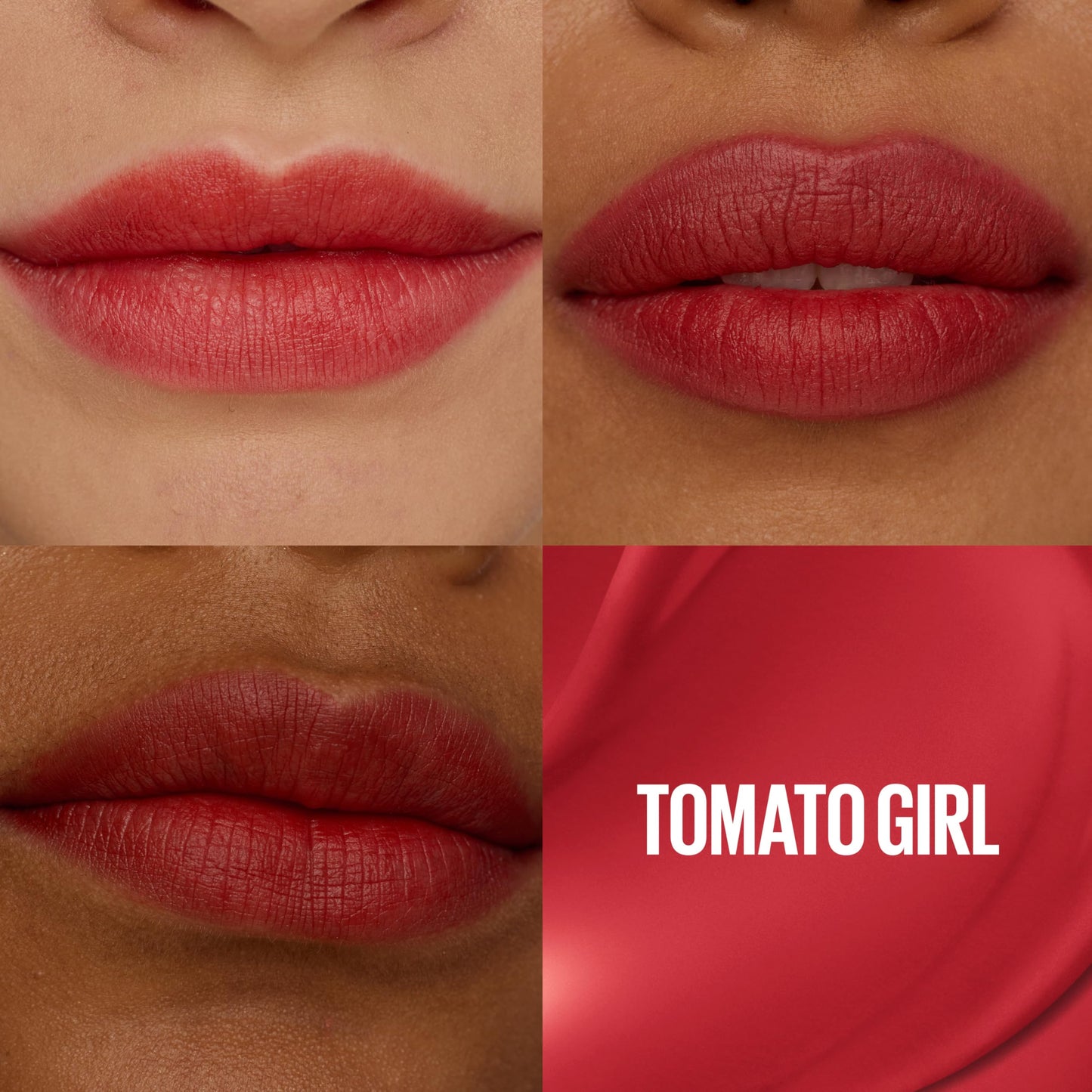 MAYBELLINE Super Stay Teddy Lip Tint, Long Lasting Matte Lipstick for Up To 12HR Wear, Tomato Girl, 1 Count