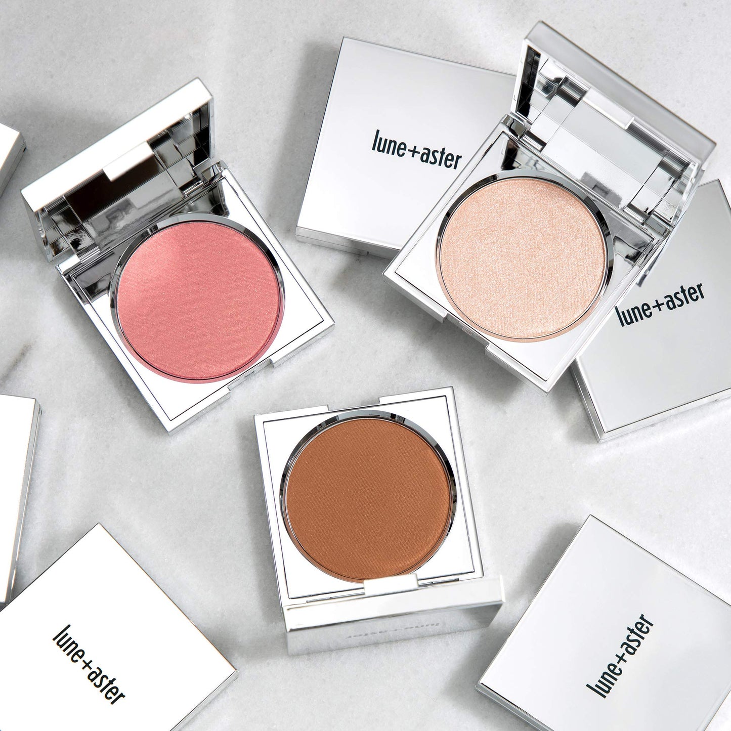 Lune+Aster Superstar Blush | Universally Flattering Peachy-Pink Blush, Soft Sheer Finish, Buildable Powder