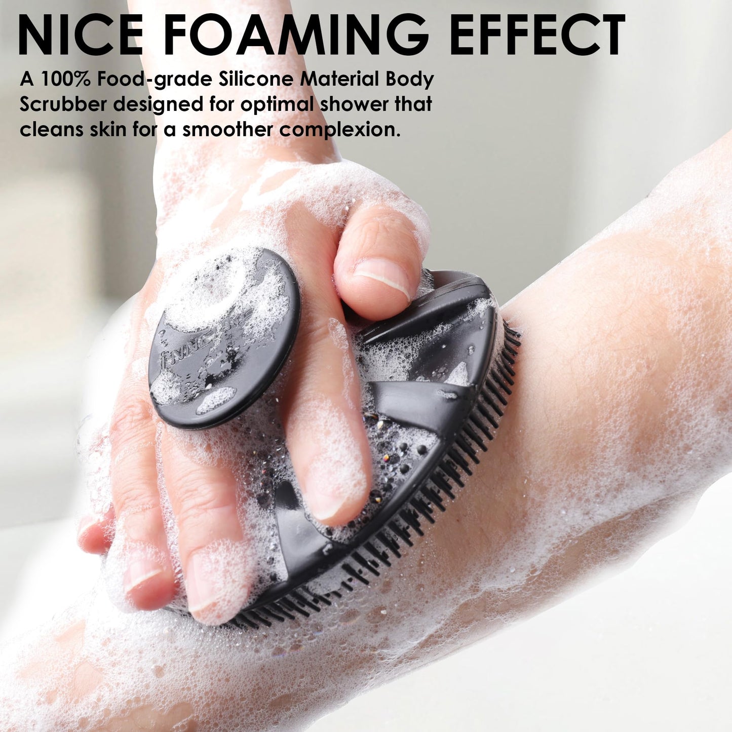 INNERNEED Food-Grade Soft Silicone Body Scrubber Shower Brush Handheld Cleansing Skin Brush, Gentle Exfoliating and Lather Well (Pack of 3) Beauty and Personal Care INNERNEED