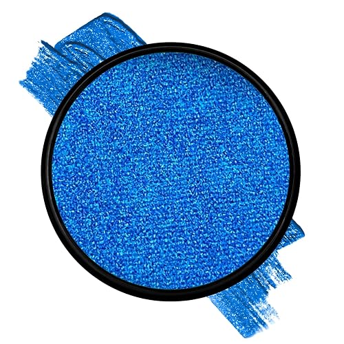 Mehron Paradise FX Metallics - Metallic Dark Blue 1.4 oz | Professional Water Activated Shimmering Metallic Paint for Raves, Costumes, Special