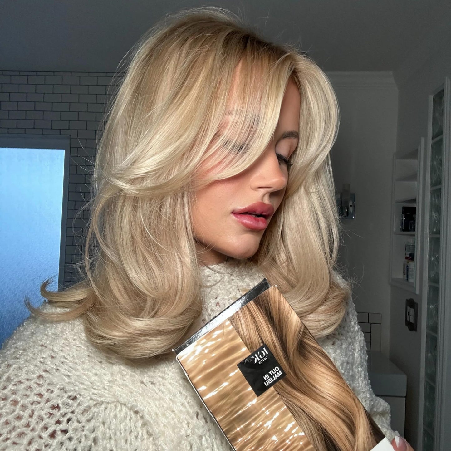 IGK Permanent Hair Color Kit | 9NA Surf Club - Light Cool Blonde | 100% Gray Color Coverage + Strengthen + Shine | Ammonia Free