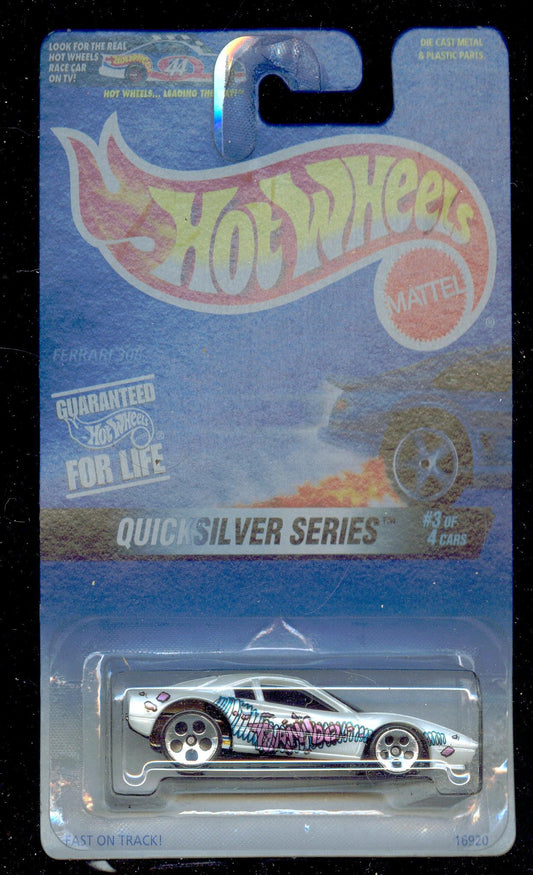 Hot Wheels 1997 #547 Ferrari 308 White QuickSilver Series 3 of 4 1:64 Scale