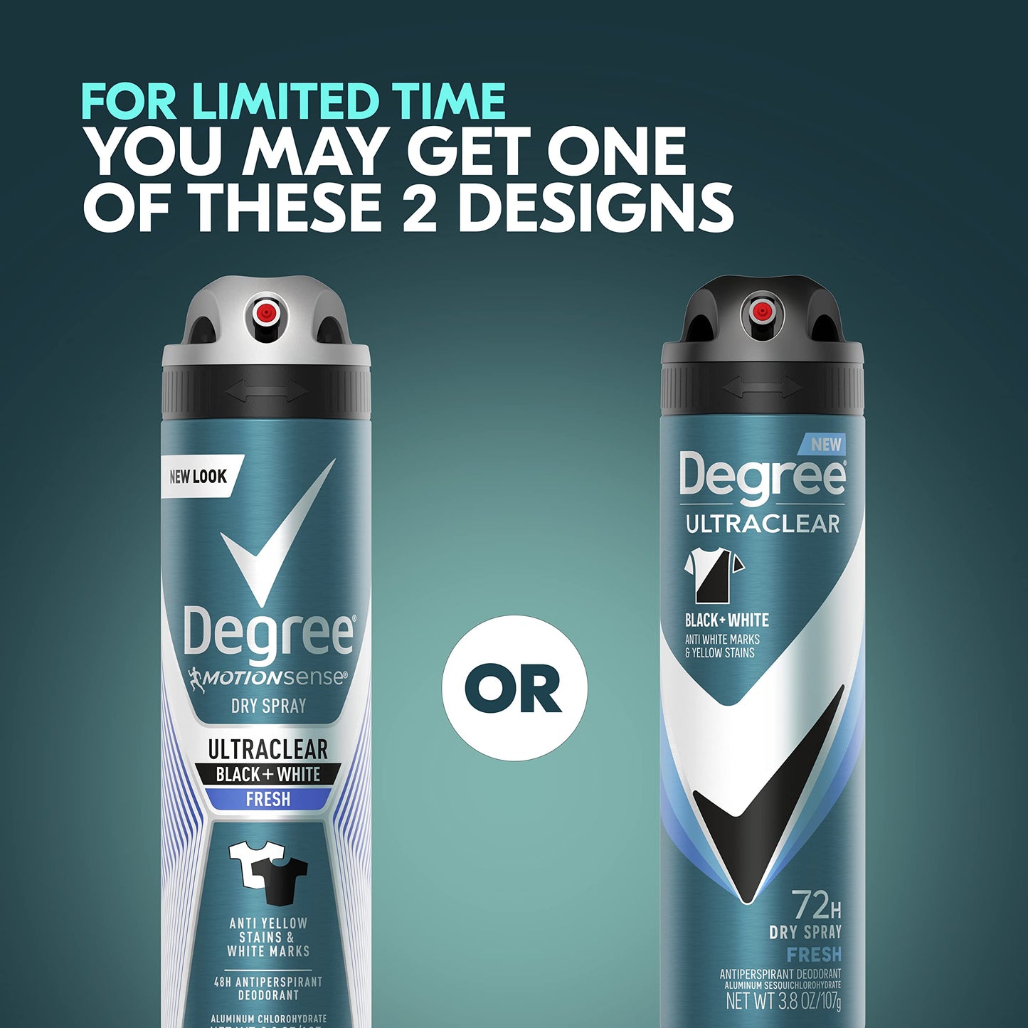 Degree Men Antiperspirant Spray Black + White 3 Count Protects from Deodorant Stains Instantly Dry Spray Deodorant 3.8 oz Beauty and Personal Care Degree