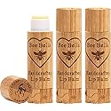 Bee Bella Lip Balm, Cherry, 3 Pack - Moisturizing Lip Care, 100% Natural, Original Organic Beeswax with Vitamin E, Handmade in USA, Gift Item