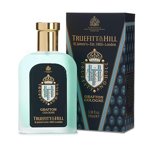 Truefitt & Hill Luxury Cologne - Grafton - Premium Long-Lasting Amber and Leather Men's Fragrance Presented in a Beautifully Etched Traditional