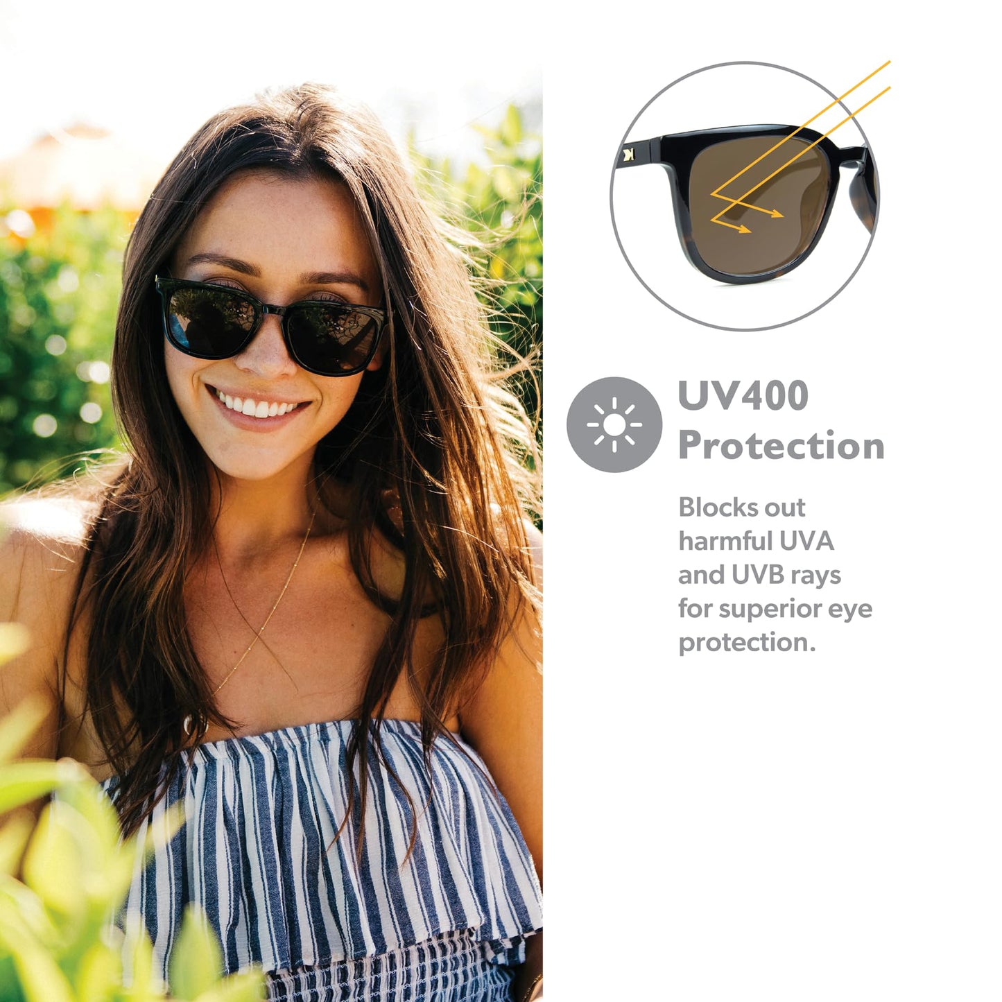 Knockaround Paso Robles Polarized Sunglasses for Women & Men - Impact Resistant Lenses & Full UV400 Protection, Black And Tortoise Shell Frames/Brown