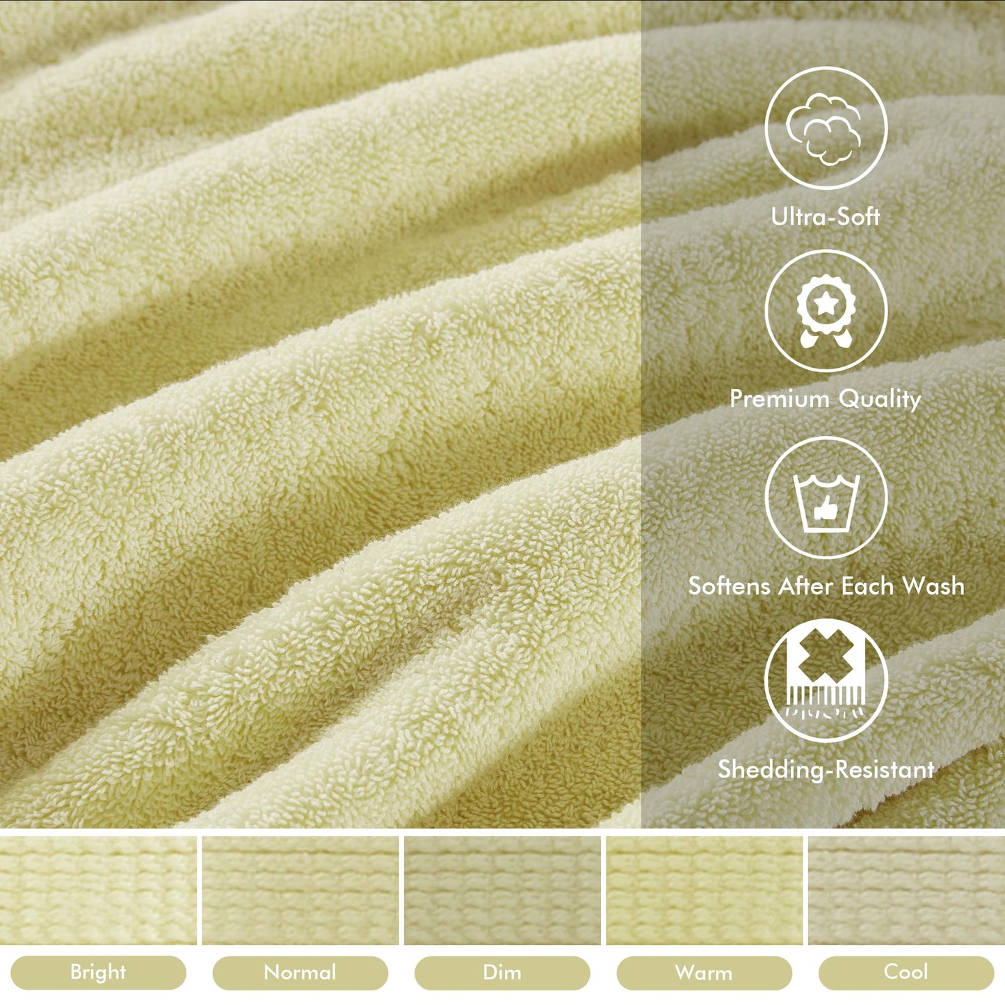 Madison Park 800GSM Bathroom Towel Set of 8 100% Cotton Bath Towel Set for Bathroom Luxurious Highly Absorbent 2 Bath Towels 2 Hand Towels 4…