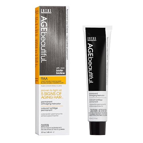 AGE beautiful Permanent Hair Color Dye Liqui Creme | 100% Gray Coverage | Anti-Aging Haircolor | Biotin for Thicker, Fuller Hair | Professional Salon