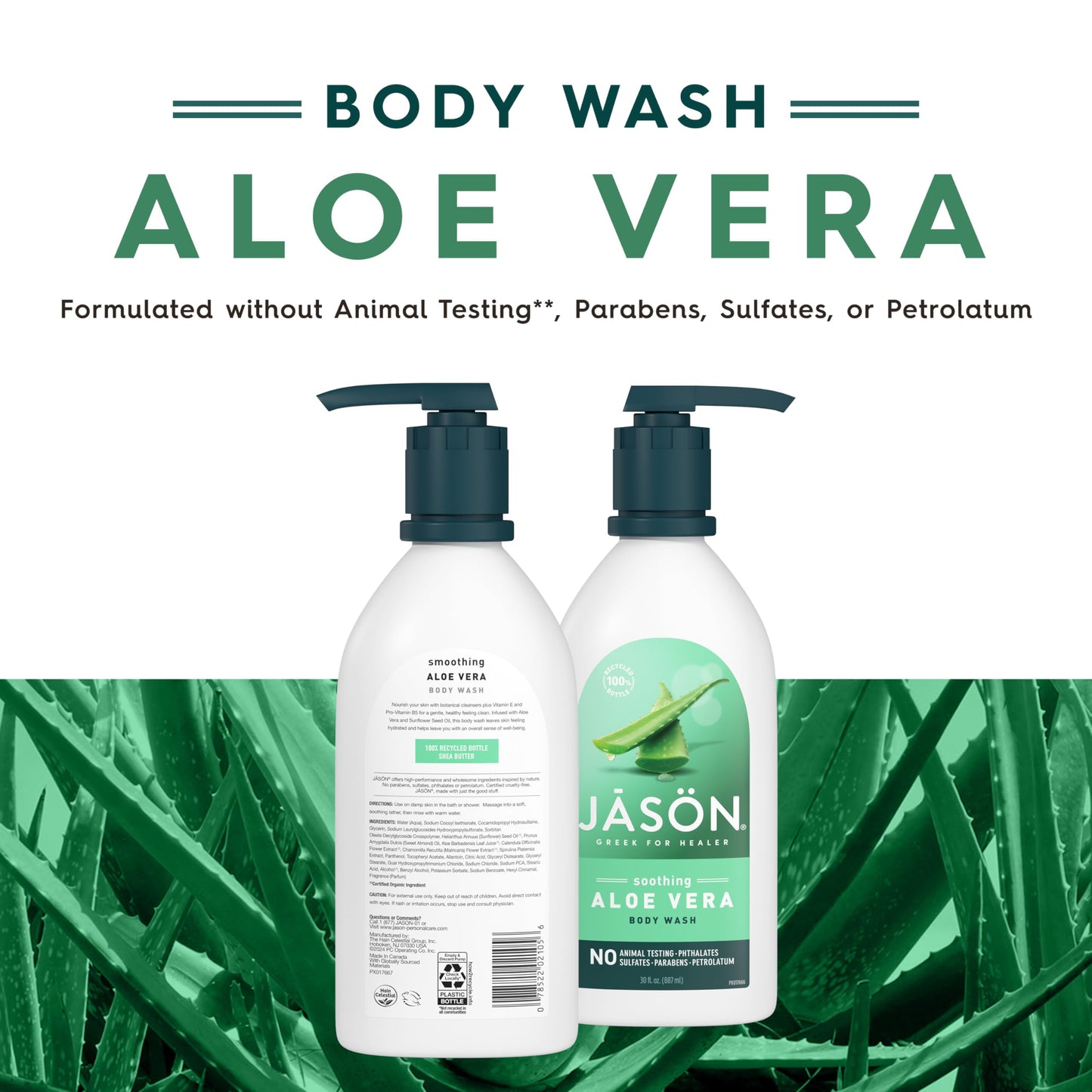 JASON Aloe Vera Soothing Body Wash, For a Gentle Feeling Clean, 30 Fluid Ounces Beauty & Personal Care JASON