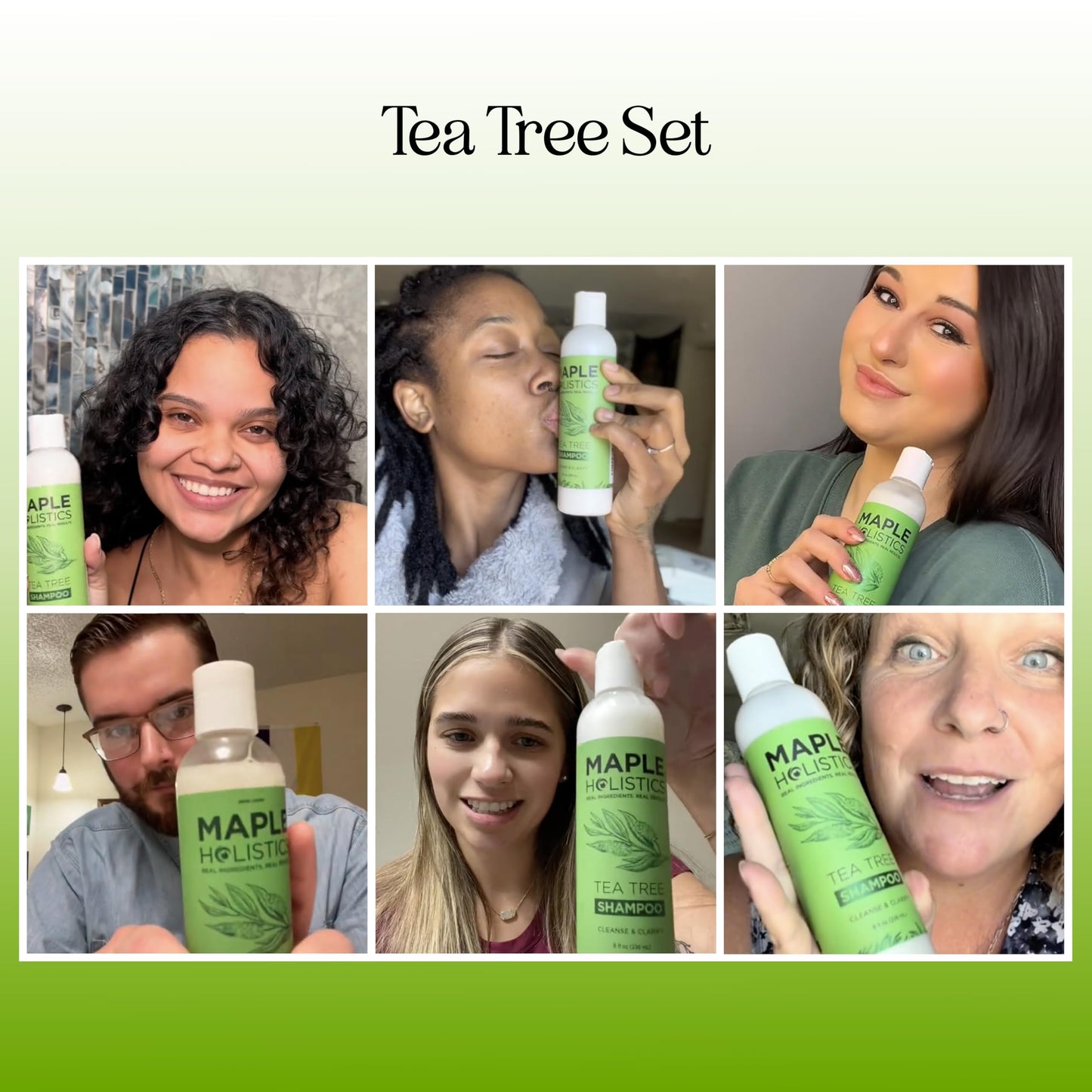 Tea Tree Shampoo and Conditioner Set - Sulfate Free Clarifying Shampoo and Conditioner for Oily Hair & Scalp Care with Australian Tea Tree Oil