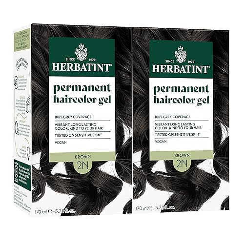 Herbatint Permanent Hair Dye - 2N Brown - For Up To 100% Gray Coverage of Resistant Gray Hair - Ammonia-Free, Alcohol-Free & Vegan - Salon Influenced