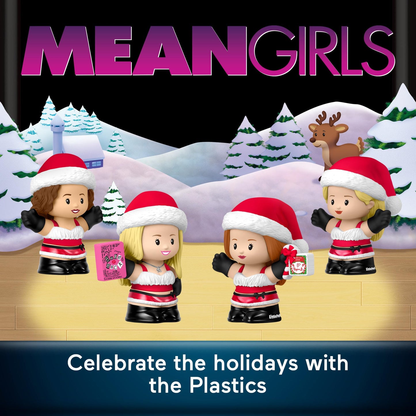 Little People Collector Mean Girls Movie Special Edition Holiday Set for Adults & Fans, 4 Figures in a Display Box