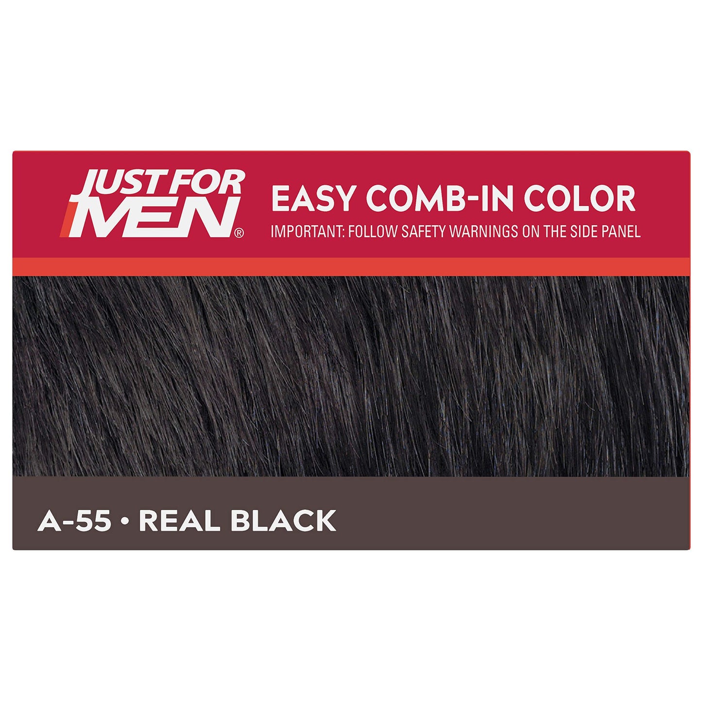 JUST FOR MEN AUTO STOP COMB IN REAL BLACK A55