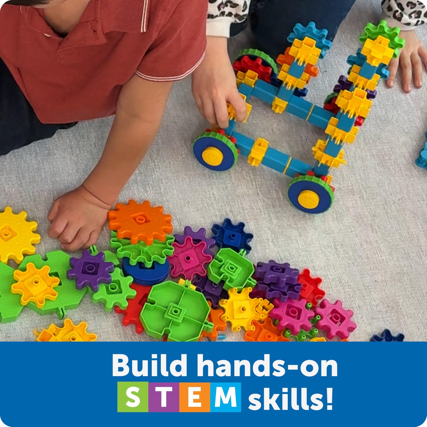 Learning Resources Gears! Gears! Gears! Robots in Motion Building Set - 116 Piece STEM Toy for Kids Ages 5+ - Buildable Robot Construction Playset