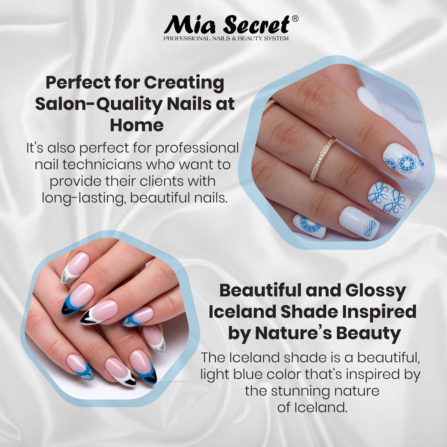 Mia Secret Professional Nail System UV/LED Gel Paint - 5 grams (Iceland) Beauty & Personal Care Mia Secret