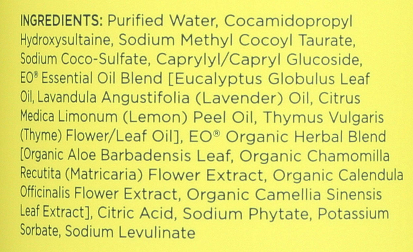EO, Soap Liquid Lemon Eucalyptus, 12 Fl Oz