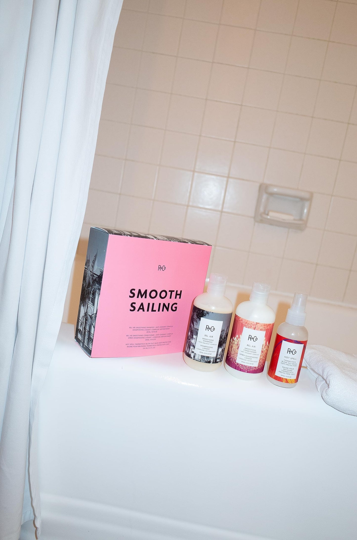 R+Co Smooth Sailing Kit | Smoothing + Nourishing + Moisturizing Hair Kit | Vegan + Cruelty-Free | 21.2 Oz