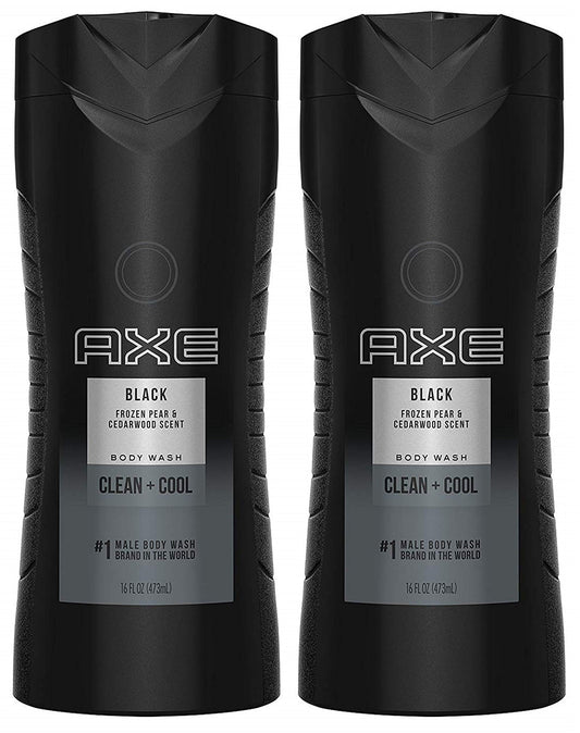 Self tanner Body Wash - Black - Frozen Pear & Cedarwood - Net Wt. 16 FL OZ (473 mL) Per Bottle - Pack of 2 Bottles