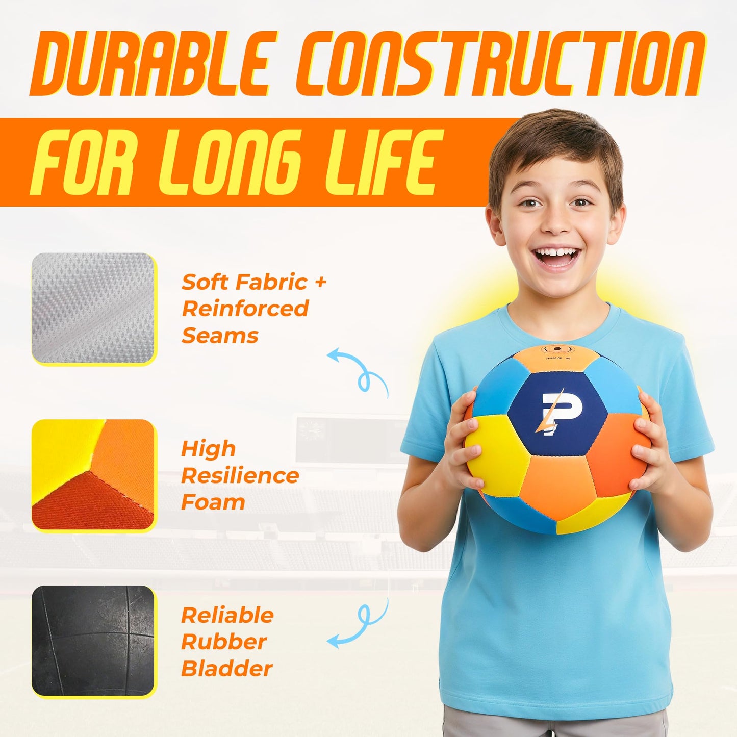 PLAYPRO Indoor House Training Soccer Ball, Size 4 (Blue, 4)