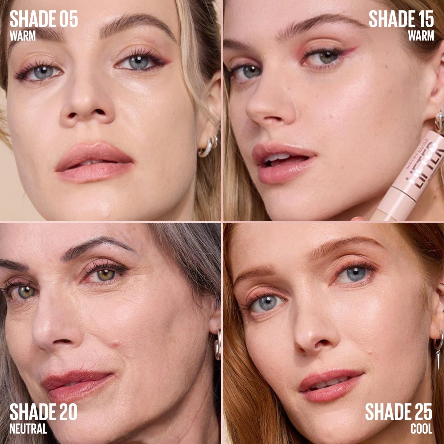 Maybelline Lifter Serum Concealer, Radiant Concealer with Full Coverage, Includes 2% Peptides + Caffeine to Hydrates & Brightens Under Eyes, 5, 1