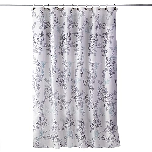 SKL Home by Saturday Knight Ltd. Greenhouse Leaves Shower Curtain,Aqua 70x72