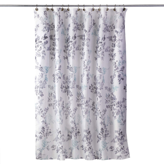 SKL Home by Saturday Knight Ltd. Greenhouse Leaves Shower Curtain,Aqua 70x72