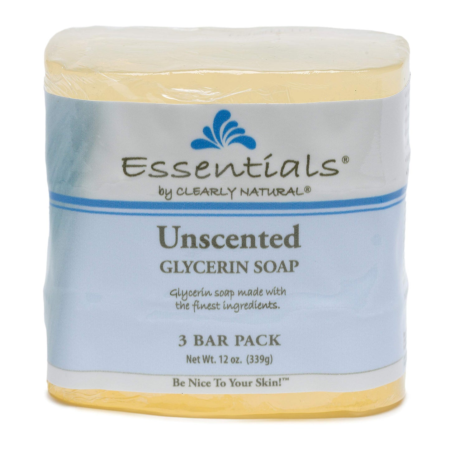 Clearly Natural Essentials Glycerin Bar Soap, Unscented, 4 Ounce, Pack of 3 (Packaging May Vary) Beauty & Personal Care Clearly Natural