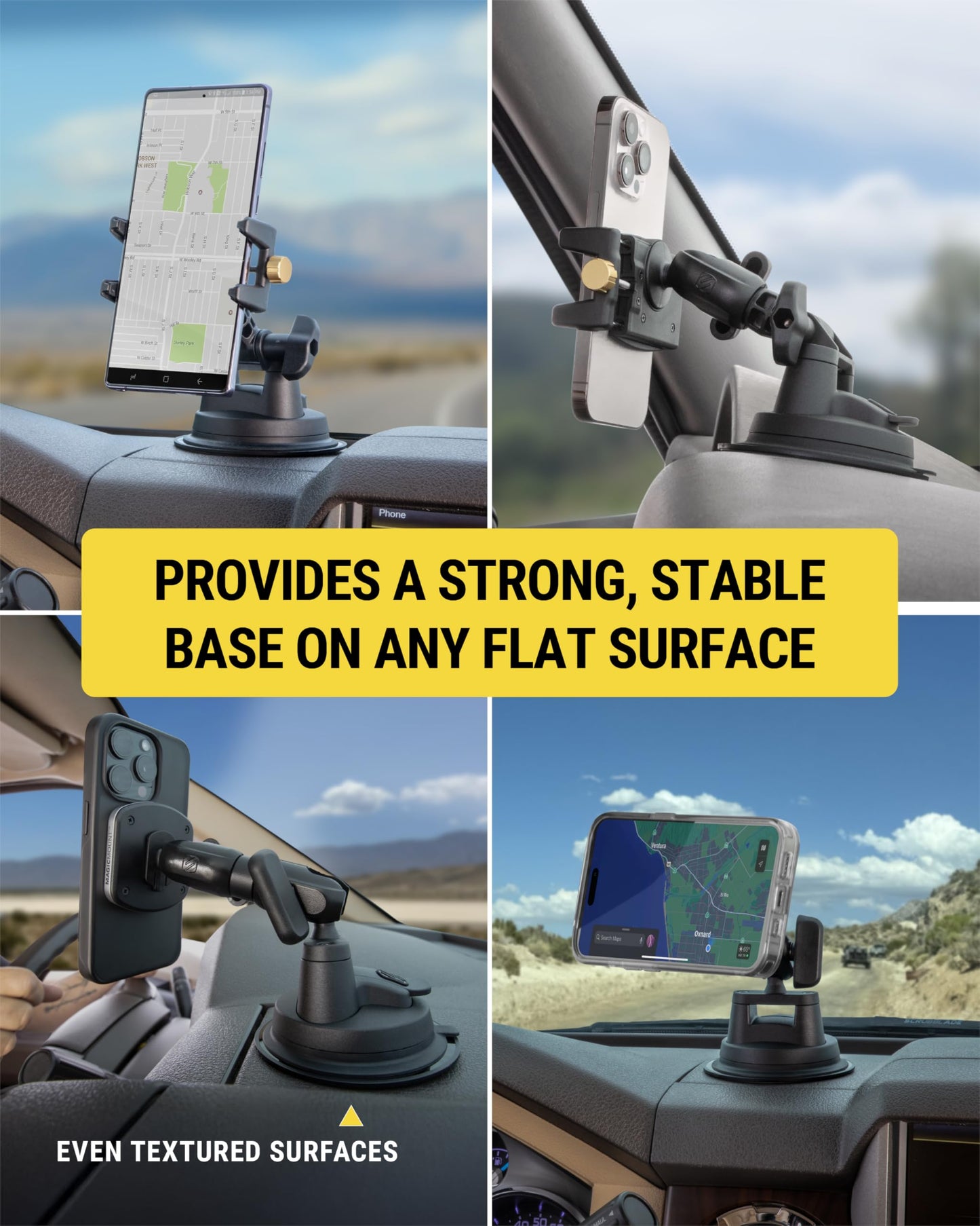 Scosche DMDHD-BPO Universal Heavy-Duty Adhesive Dashboard Pad Mounting Disk for Suction Cup Phone Holder, Dash Cam, GPS, MagicMount Flat Surface 3M…